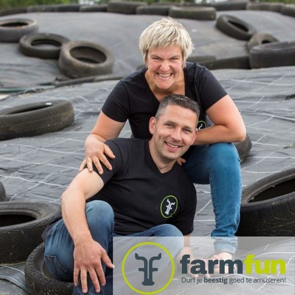 Patrick Weltjens en Caroline Van Dijck, zaakvoerders van FarmFun - klant van Opmerkelijk